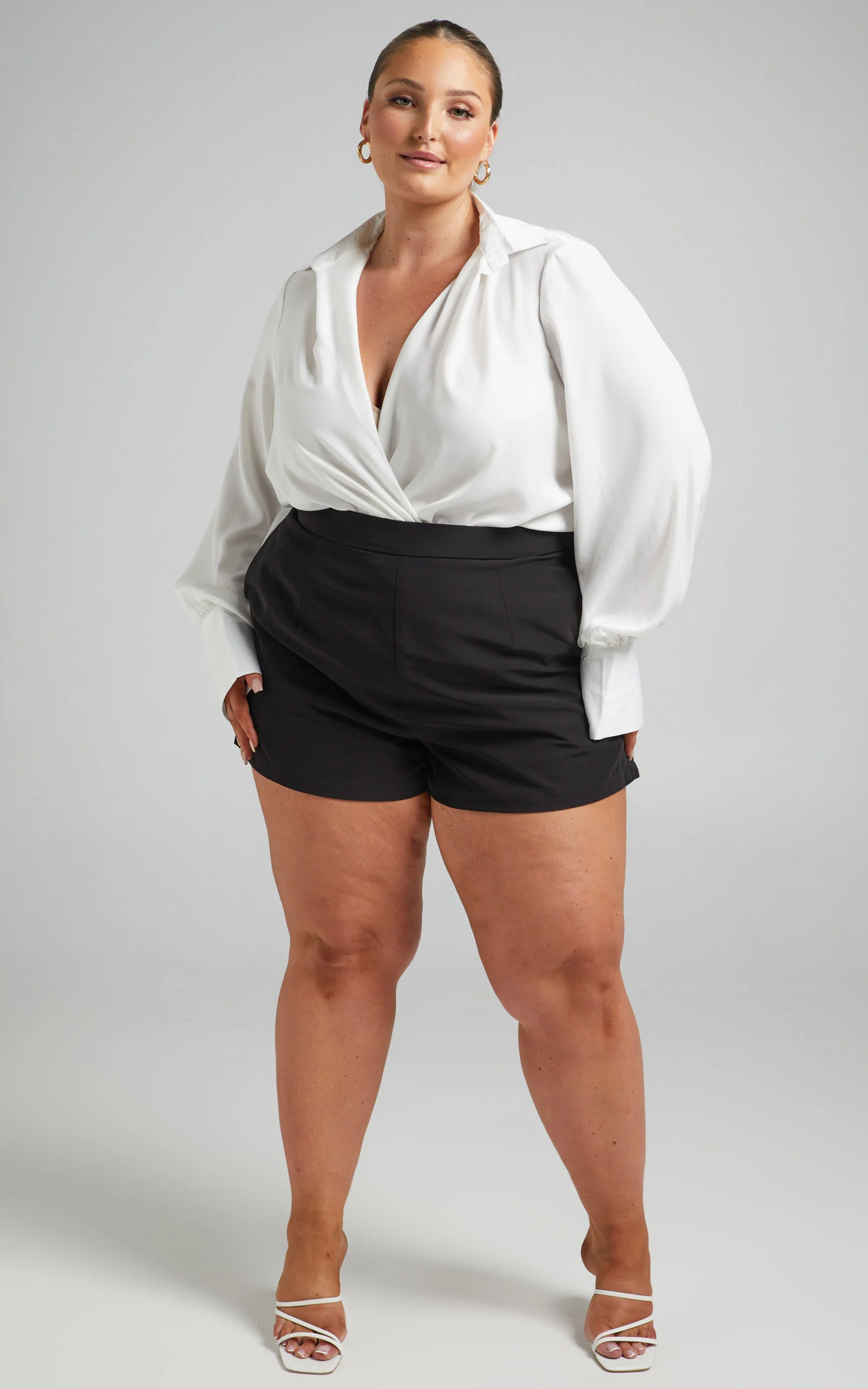 Along The Ride Mini Shorts - Tailored Shorts in Black - Image 8
