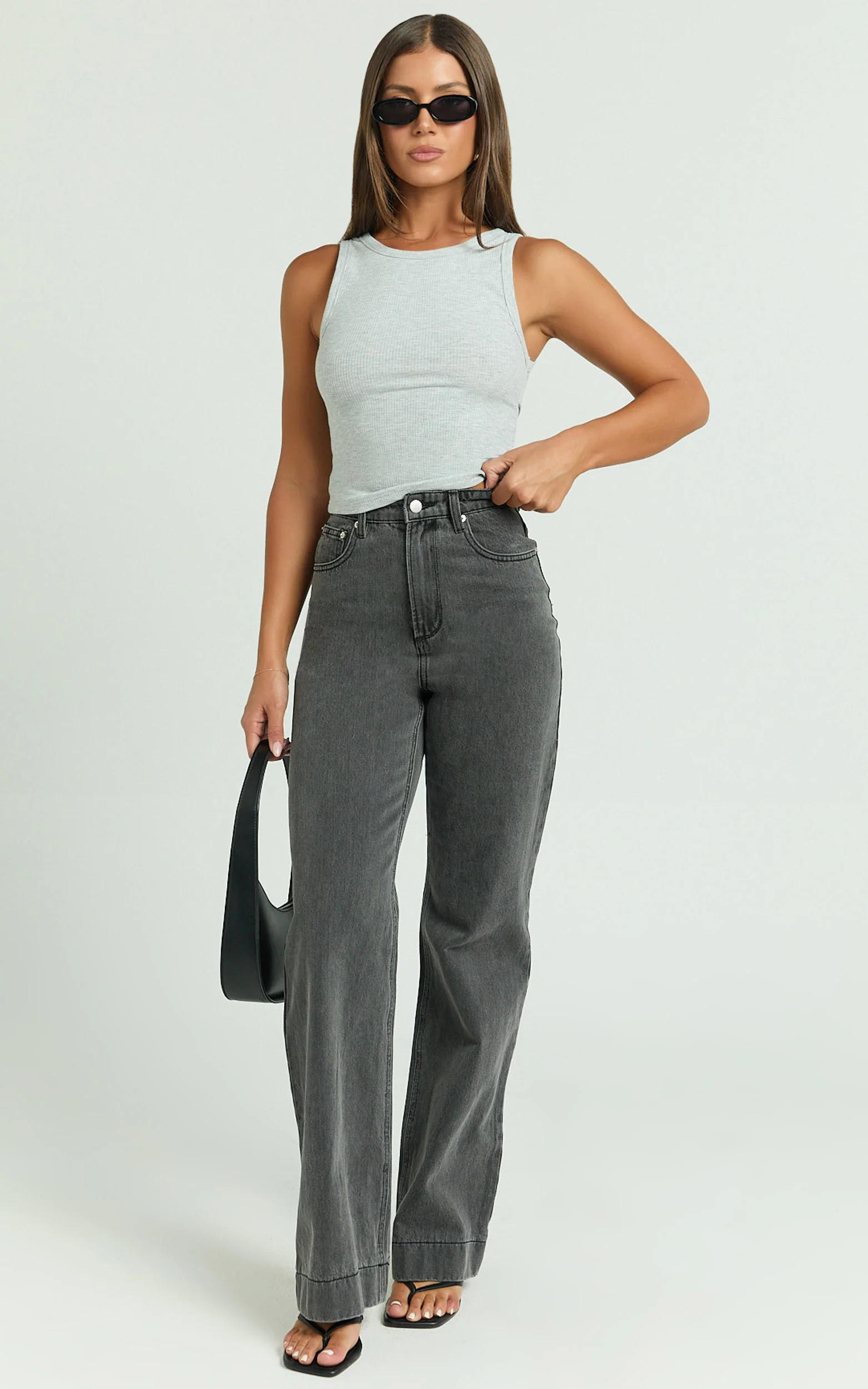 Can't You Tell Top - Ribbed Tank Top in Grey - Image 6