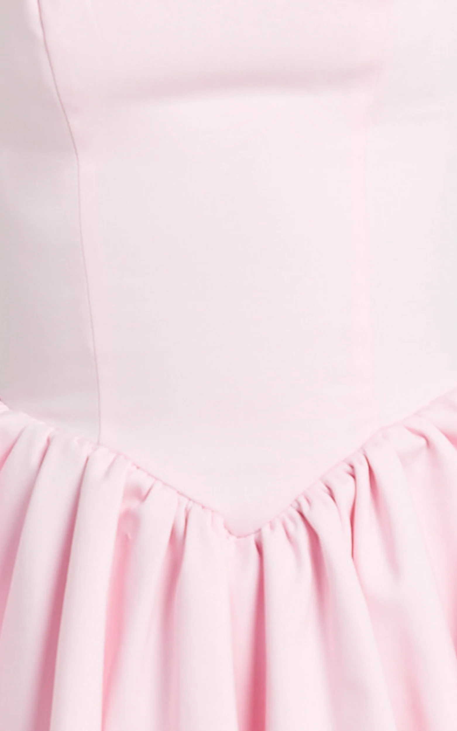 Helda Mini Dress - Halter Tie Neck Corset Panel Dress in Pink - Image 8